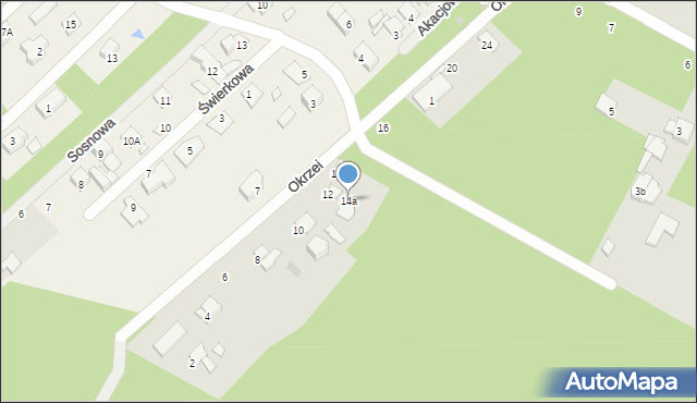 Halinów, Okrzei Stefana, 14a, mapa Halinów