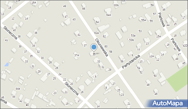 Halinów, Okuniewska, 35, mapa Halinów