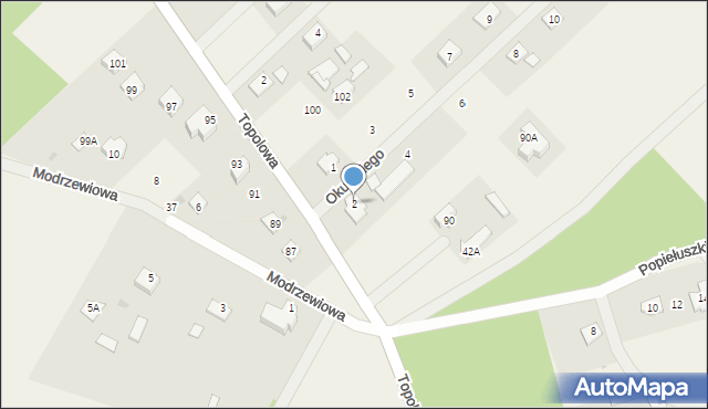 Henryszew, Okulickiego-Niedźwiadka Leopolda, gen., 2, mapa Henryszew