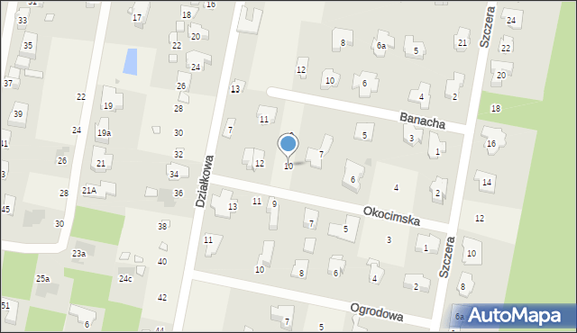 Hornówek, Okocimska, 10, mapa Hornówek