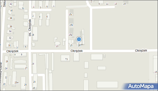 Inowrocław, Okrężek, 19, mapa Inowrocławia