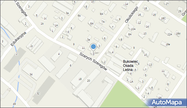 Jabłonna, Okulickiego-Niedźwiadka Leopolda, gen., 1, mapa Jabłonna