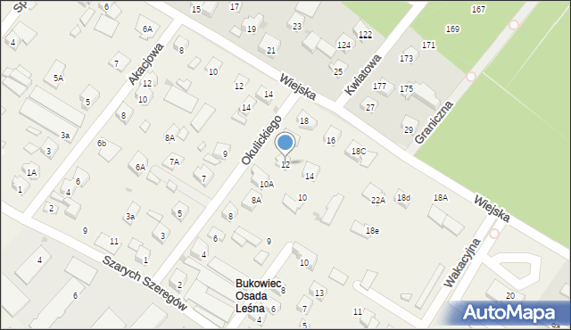 Jabłonna, Okulickiego-Niedźwiadka Leopolda, gen., 12, mapa Jabłonna