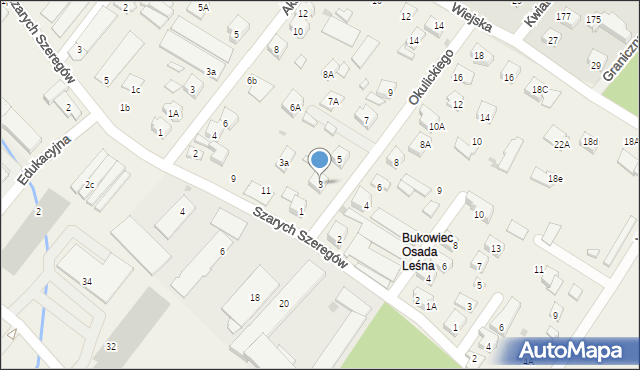 Jabłonna, Okulickiego-Niedźwiadka Leopolda, gen., 3, mapa Jabłonna