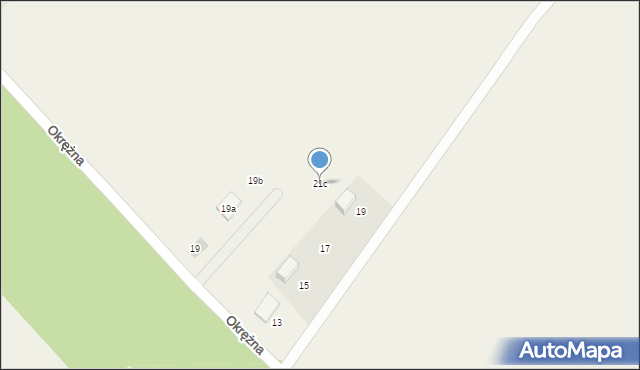 Janczewo, Okrężna, 21c, mapa Janczewo