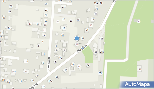 Jerzykowo, Okrężna, 11, mapa Jerzykowo