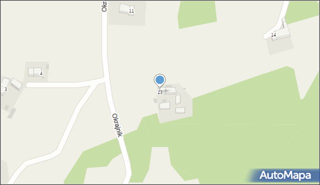 Kaczorów, Okrajnik, 13, mapa Kaczorów