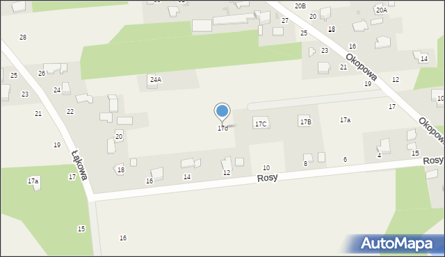 Kałęczyn, Okopowa, 17d, mapa Kałęczyn
