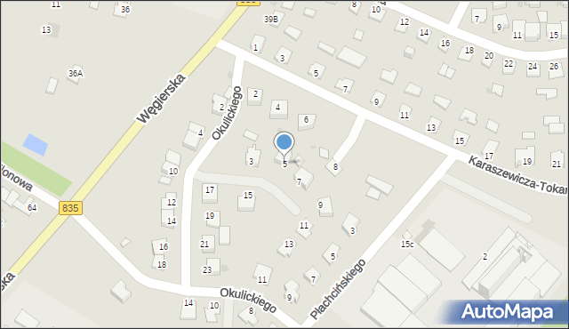 Kańczuga, Okulickiego-Niedźwiadka Leopolda, gen., 5, mapa Kańczuga