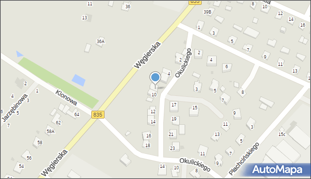 Kańczuga, Okulickiego-Niedźwiadka Leopolda, gen., 8, mapa Kańczuga