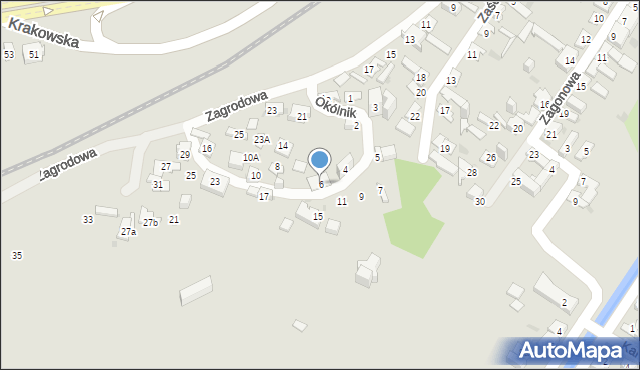 Kielce, Okólnik, 6, mapa Kielc