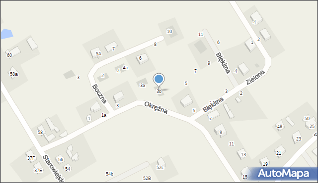 Kiełpino, Okrężna, 3b, mapa Kiełpino