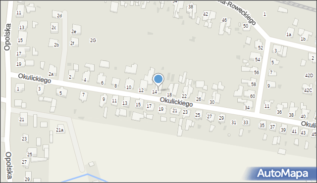 Kluczbork, Okulickiego-Niedźwiadka Leopolda, gen., 16, mapa Kluczbork