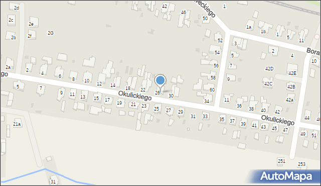 Kluczbork, Okulickiego-Niedźwiadka Leopolda, gen., 28, mapa Kluczbork