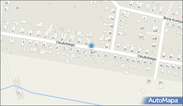 Kluczbork, Okulickiego-Niedźwiadka Leopolda, gen., 29, mapa Kluczbork