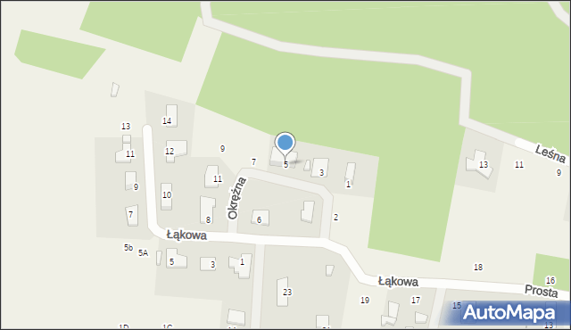 Kobylarnia, Okrężna, 5, mapa Kobylarnia