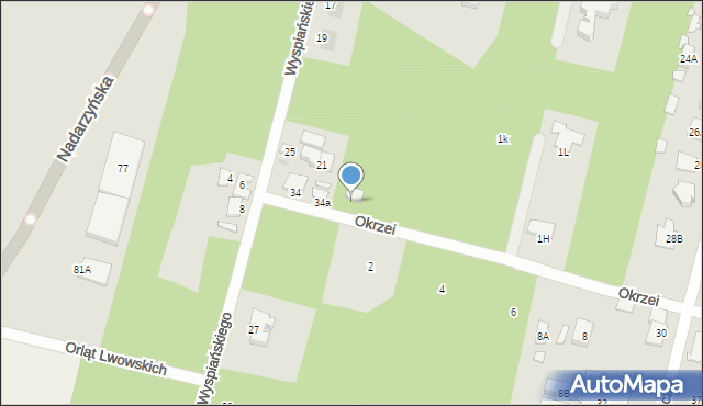 Kobyłka, Okrzei Stefana, 1c, mapa Kobyłka