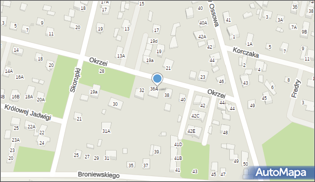 Kobyłka, Okrzei Stefana, 36B, mapa Kobyłka