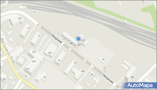 Kołobrzeg, Okopowa, 10C, mapa Kołobrzegu