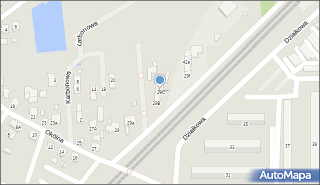 Konin, Okólna, 29C, mapa Konina
