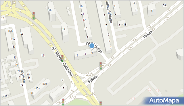 Koszalin, Okulickiego Leopolda, gen., 6, mapa Koszalina