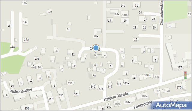 Kraków, Okrąg, 9c, mapa Krakowa