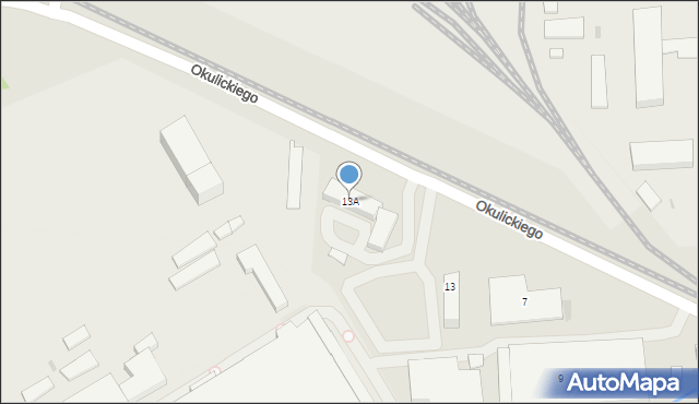 Krosno, Okulickiego-Niedźwiadka Leopolda, gen., 13A, mapa Krosna