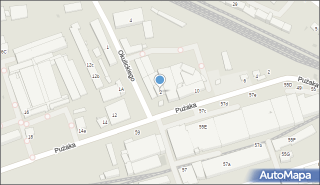 Krosno, Okulickiego-Niedźwiadka Leopolda, gen., 2, mapa Krosna