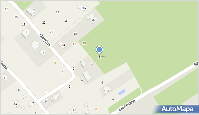 Krzaki Czaplinkowskie, Okrężna, 8, mapa Krzaki Czaplinkowskie