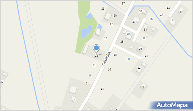 Krzeczów, Okulicka, 13, mapa Krzeczów