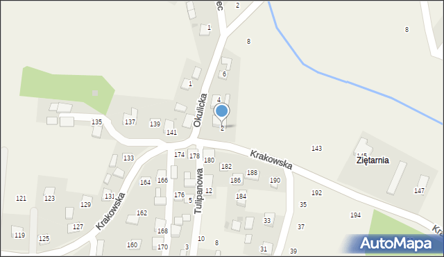 Krzeczów, Okulicka, 2, mapa Krzeczów