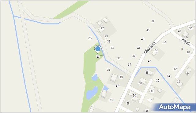 Krzeczów, Okulicka, 23, mapa Krzeczów