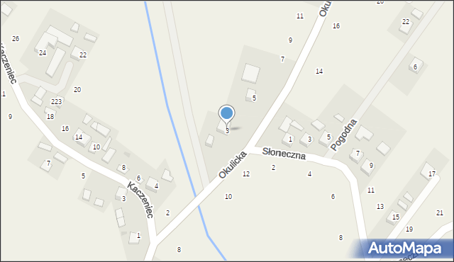 Krzeczów, Okulicka, 3, mapa Krzeczów