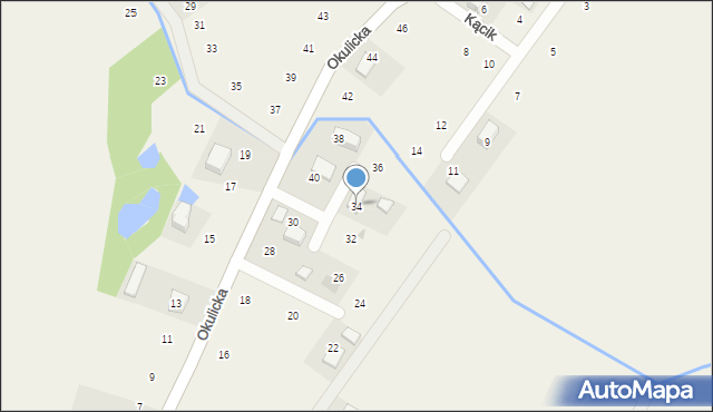 Krzeczów, Okulicka, 34, mapa Krzeczów