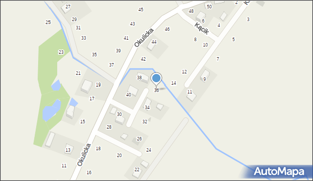 Krzeczów, Okulicka, 36, mapa Krzeczów