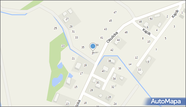 Krzeczów, Okulicka, 37, mapa Krzeczów