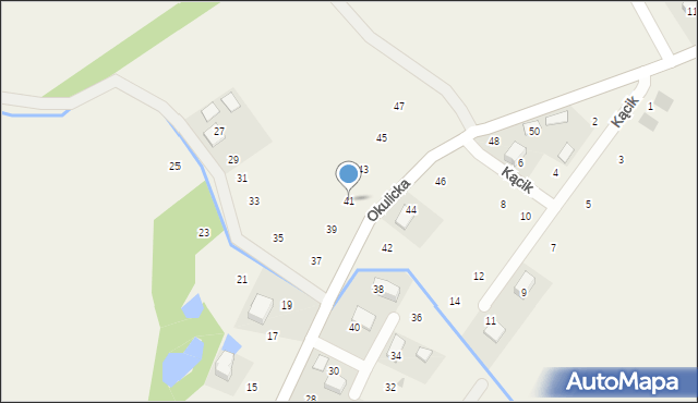 Krzeczów, Okulicka, 41, mapa Krzeczów