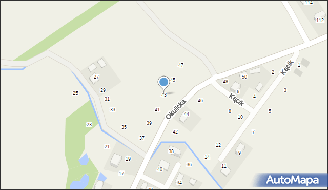 Krzeczów, Okulicka, 43, mapa Krzeczów