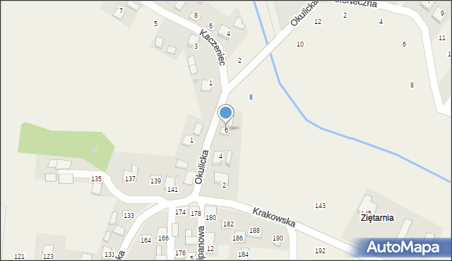 Krzeczów, Okulicka, 6, mapa Krzeczów