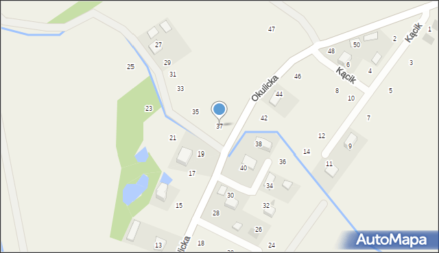 Krzeczów, Okulicka, 37, mapa Krzeczów