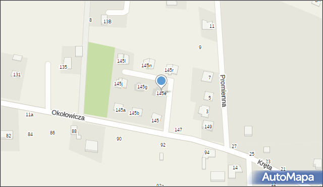 Krzywiec, Okołowicza Konstantego, 145e, mapa Krzywiec