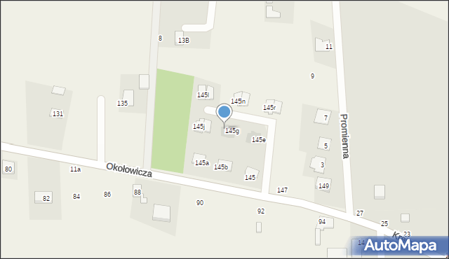 Krzywiec, Okołowicza Konstantego, 145h, mapa Krzywiec