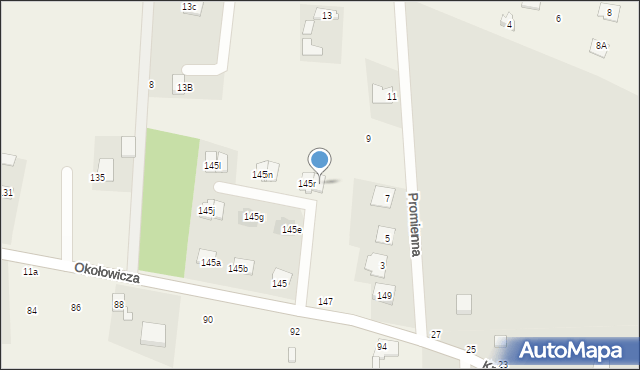 Krzywiec, Okołowicza Konstantego, 145s, mapa Krzywiec