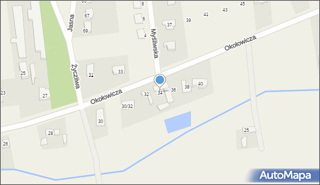 Krzywiec, Okołowicza Konstantego, 34, mapa Krzywiec