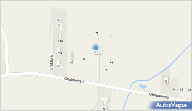 Krzywiec, Okołowicza Konstantego, 71, mapa Krzywiec