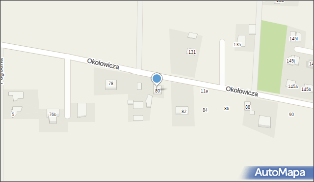 Krzywiec, Okołowicza Konstantego, 80, mapa Krzywiec