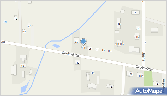 Krzywiec, Okołowicza Konstantego, 93, mapa Krzywiec