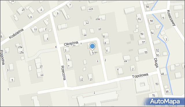 Łęczyce, Okrężna, 3, mapa Łęczyce