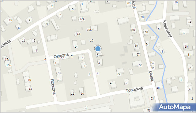 Łęczyce, Okrężna, 6a, mapa Łęczyce