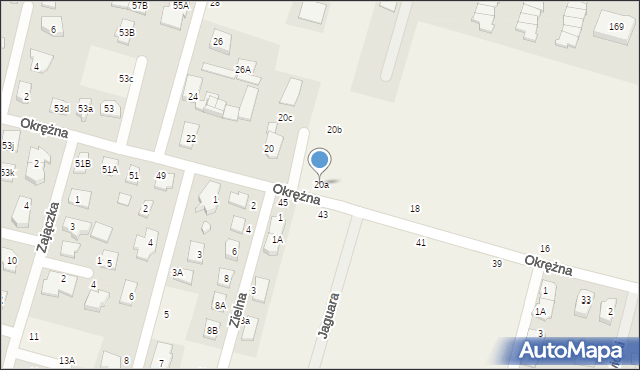 Lesznowola, Okrężna, 20a, mapa Lesznowola